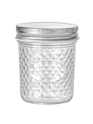 Quilted Pattern 6oz Regular Mouth Mason Jar for Food Jam Storage