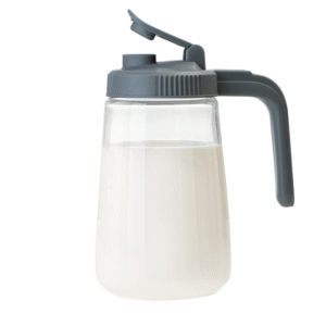 34oz heat-resistant borosilicate glass breast milk storage pitcher with leak-proof lid.
