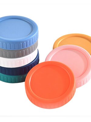 86mm Colorful Plastic Mason Jar Lids BPA Free Airtight Replacement Wide Mouth Mason Jar Lids