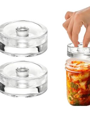 Heavy Fermentation Mason Jar Glass Weights with Easy Grip Handle