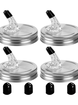 Wholesale Metal Pour Spout Lids Free Flow Liquor Dispenser Lids for Mason Jars
