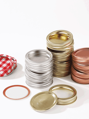 Split Two Pieces Mason Jar Canning Lids and Bands Leakproof Metal Caps and Rings