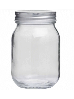 Regular Mouth Mason Jar 16oz Glass Jar for Food Salad with Metal Lids