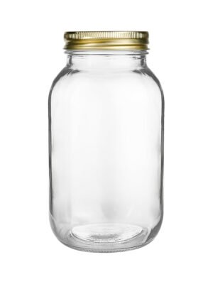 Bulk 32oz Empty Glass Mason Ja Airtight Food Storage Jar with Metal Lid for Pickles Jam