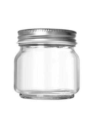 Mini Round 8oz Regular Mouth Glass Mason Jar with Metal Lids for Jam Candle