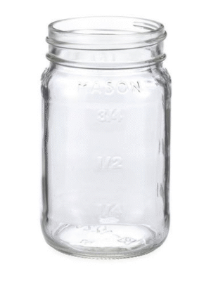 Bulk 16oz Antique Glass Mason Jars - Vintage Style Containers for Candle Making