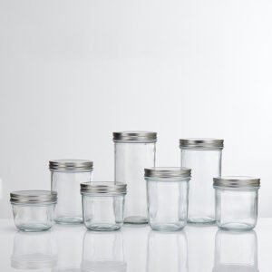 4oz mason jar shown next to common objects for size comparison.