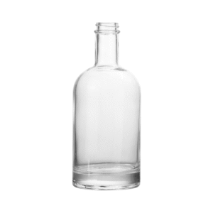 Side profile of Nordic round bottle showing clean lines and minimalist silhouette.