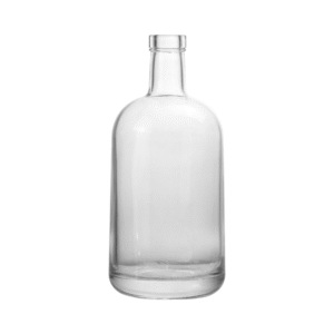 Customizable 700ml glass liquor bottle ready for private labeling and brand customization.