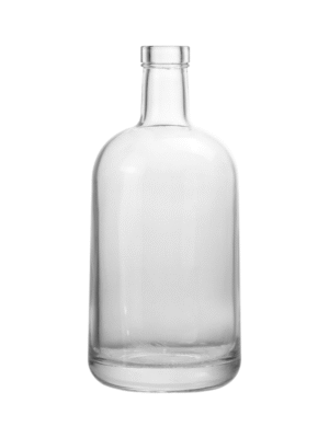 Customizable 700ml glass liquor bottle ready for private labeling and brand customization.