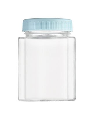 Square 500ml glass mason jar with PP cap, FDA certified for commercial food storage.