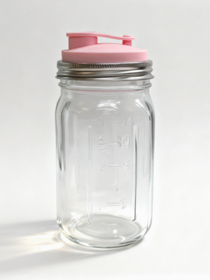 Upgraded Silicone Flip Cap for Wide Mouth Mason Jar