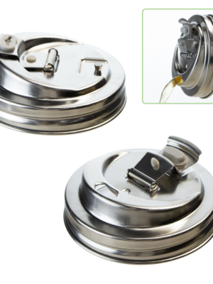 Wide Mouth Stainless Steel 304 Coffee Juice Drinking Mason Jar Mug Lids