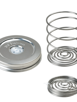 New 316 Stainless Steel 86mm Spring Fermentation Lid for Wide Mouth Mason Jar
