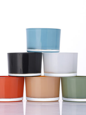 Custom Color Spray Coated 7550 Candle Glass Jar