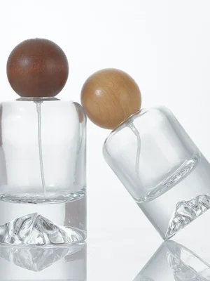 30ml 50ml 100ml Thick-Bottomed Cylindrical Glass Perfume Bottle with Round Cap
