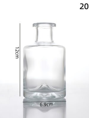 200ml Clear Empty Glass Reed Diffuser Bottle With Cork Cap For Home Aromatherapy