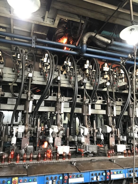 amber glass production